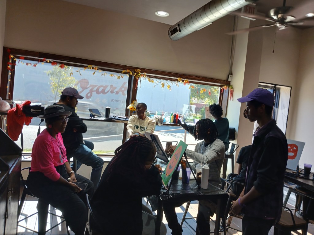 teens meeting in a coffee shop